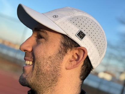 Philly Marathon Race Hat on White Runner Cap